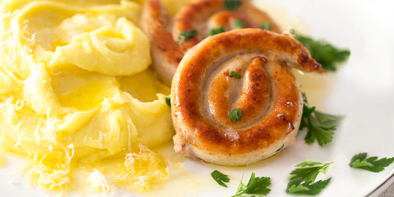 Křenová kaše (bramborová) k uzenému, grilované klobáse či vinné klobáse